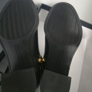 Tommy Hilfiger Black Heeled Ankle Boots with Gold Accent